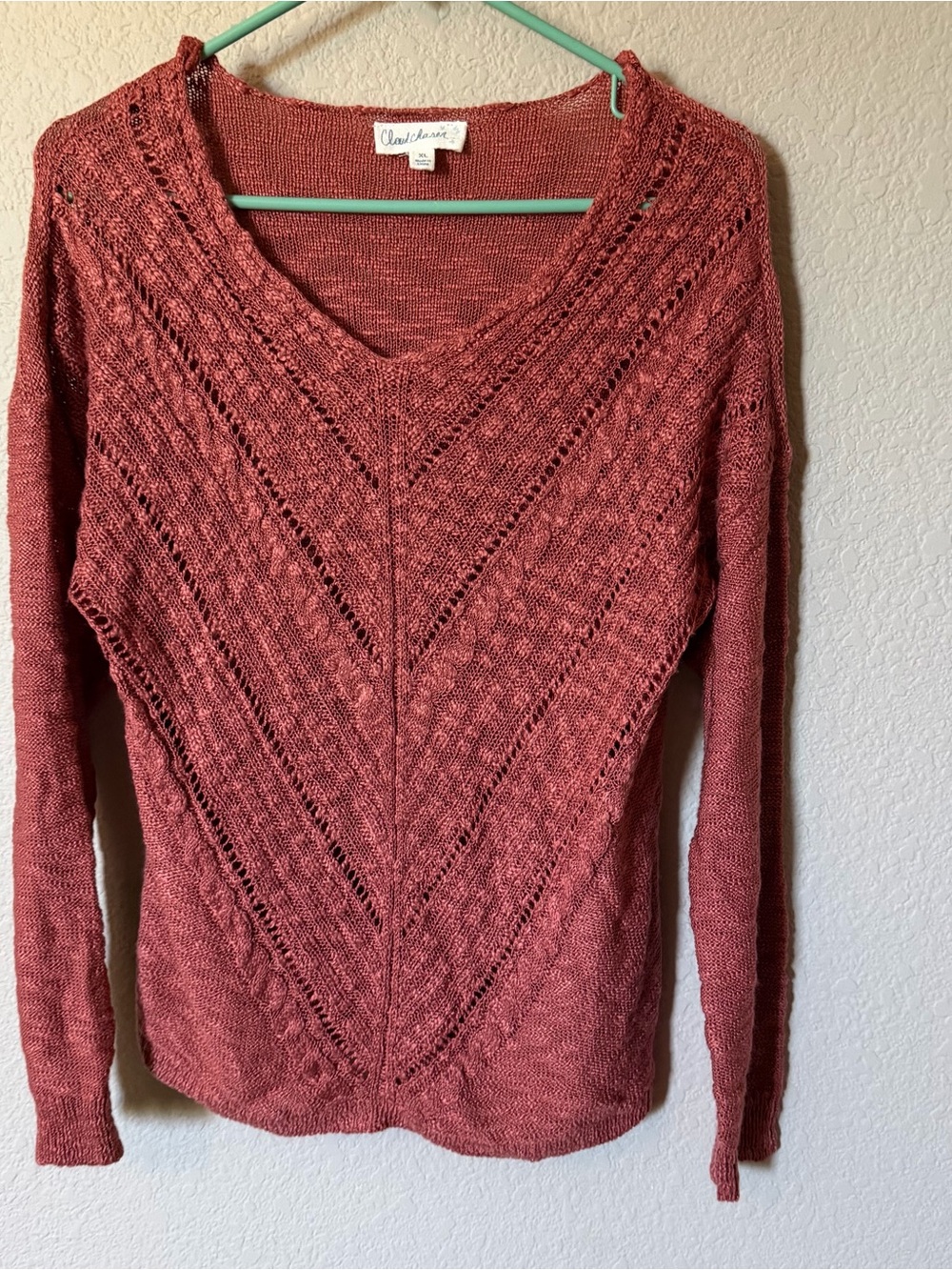 CLOUDCHASER Womens XL Long Sleeve Sweater Loose Knit Pullover